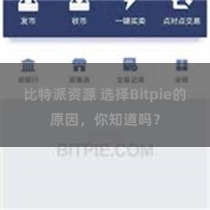 比特派资源 选择Bitpie的原因，你知道吗？