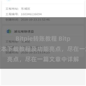 Bitpie转账教程 Bitpie钱包最新版本下载教程及功能亮点，尽在一篇文章中详解