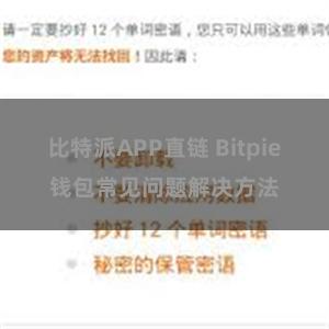 比特派APP直链 Bitpie钱包常见问题解决方法