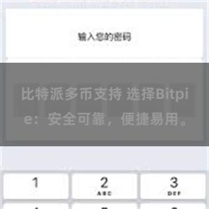 比特派多币支持 选择Bitpie：安全可靠，便捷易用。