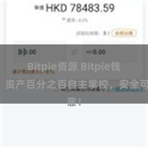 Bitpie资源 Bitpie钱包：资产百分之百自主掌控，安全可靠！