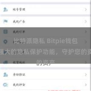 比特派隐私 Bitpie钱包：强大的隐私保护功能，守护您的资产