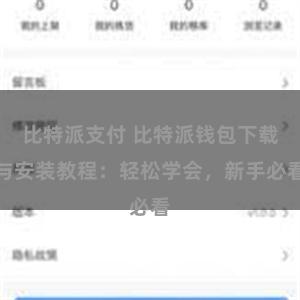 比特派支付 比特派钱包下载与安装教程：轻松学会，新手必看
