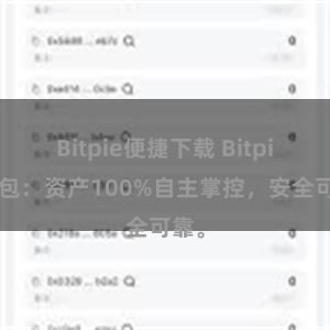 Bitpie便捷下载 Bitpie钱包：资产100%自主掌控，安全可靠。