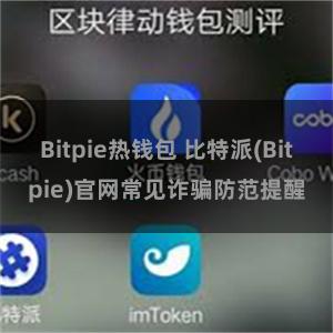 Bitpie热钱包 比特派(Bitpie)官网常见诈骗防范提醒