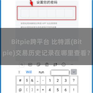 Bitpie跨平台 比特派(Bitpie)交易历史记录在哪里查看？